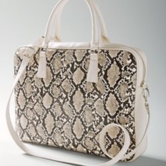 NWT White House Black Market Snake-Print Computer Laptop Tote Bag - Picture 7 of 9